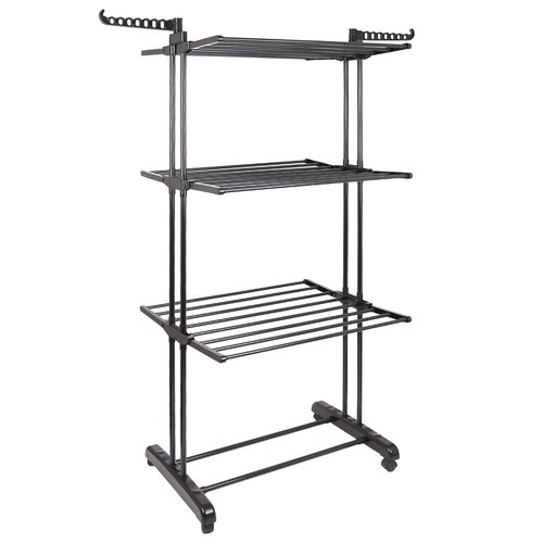 Folding wheeled clothes airer - folding,