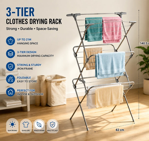 Justbuyy clothes tier airer - justbuyy,