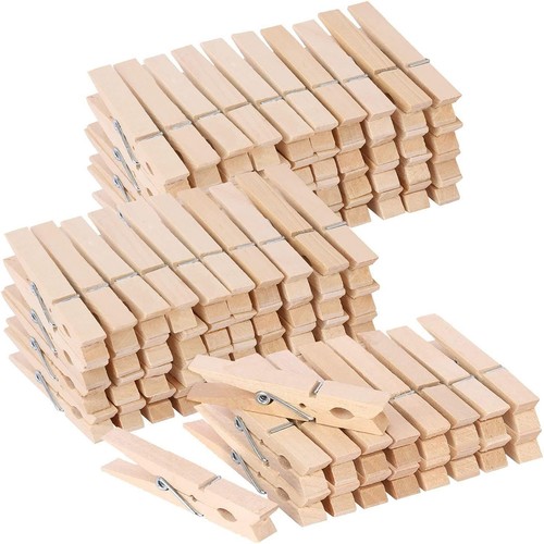 100 wooden clothes - 100, pegs