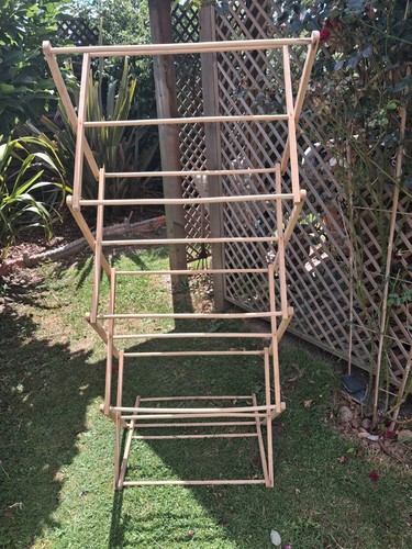 Vintage wooden clothes airer - vintage,