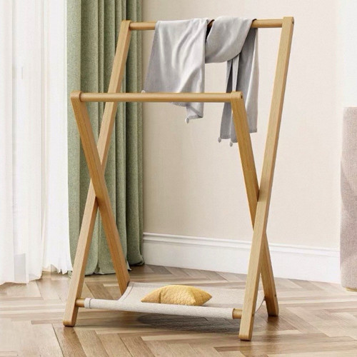 Wood free standing clothes - wood,