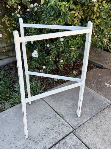 Vintage white painted - vintage, wooden