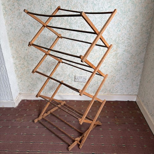 Vintage folding wooden clothes - folding,