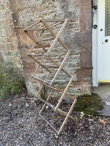 Vintage wooden folding clothes - wooden,