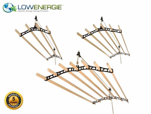 Black ceiling clothes airer - black,