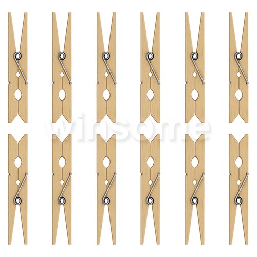 102 wooden clothes pegs - clothes, clips