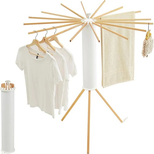 Foldable wooden clothes drying - foldable,